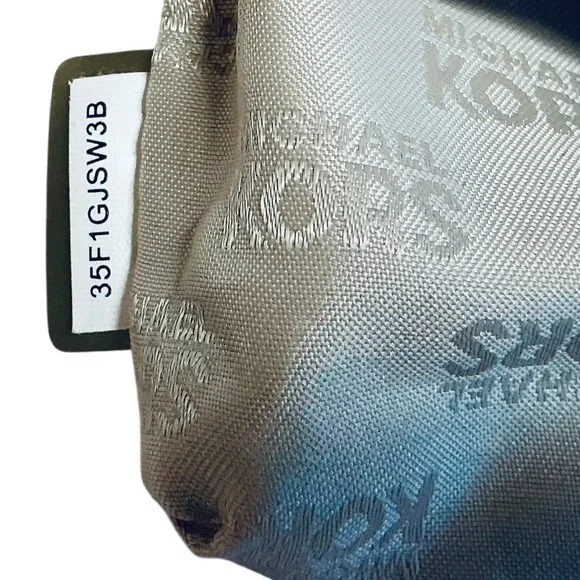 Michael Kors Large Leather Wristlet Handbag MK Logo - White - Picture 9 of 9